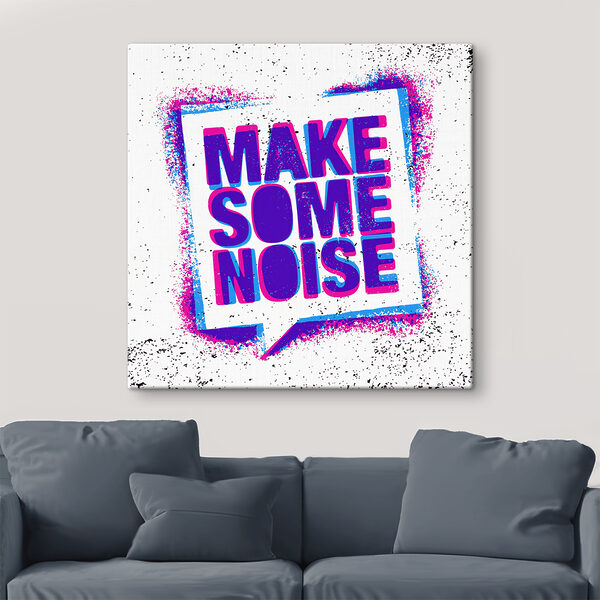 A white square with purple and blue text A white square with purple and blue text