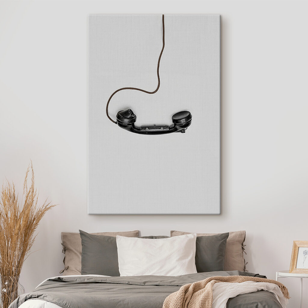 A telephone receiver with a cord