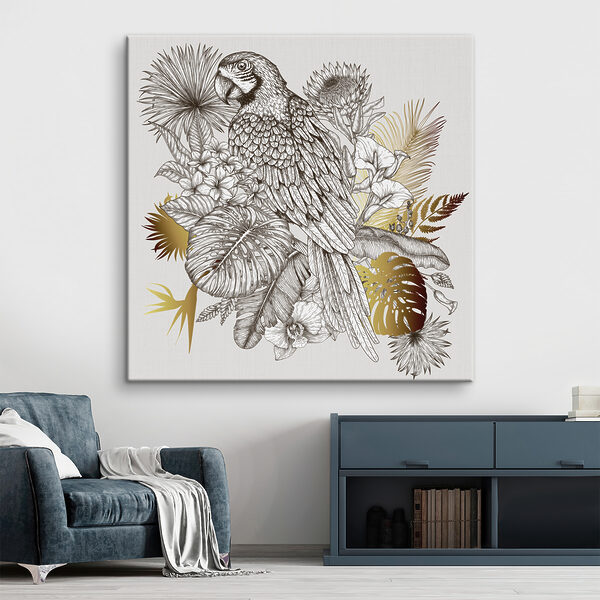 A bird sitting on a branch of leaves