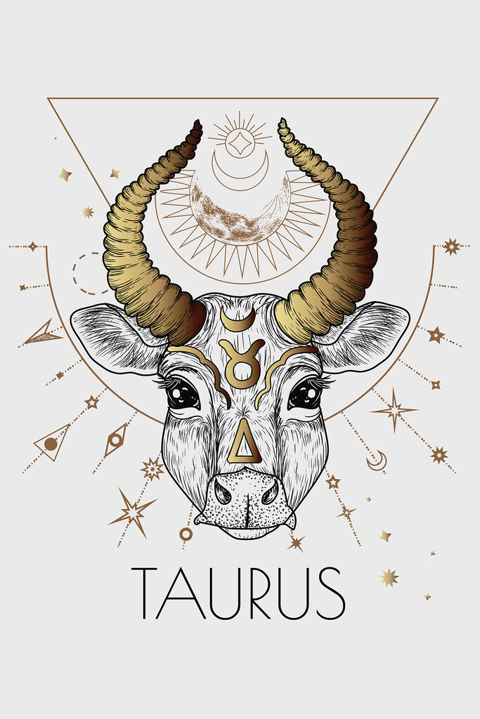 A drawing of a bull with horns A drawing of a bull with horns