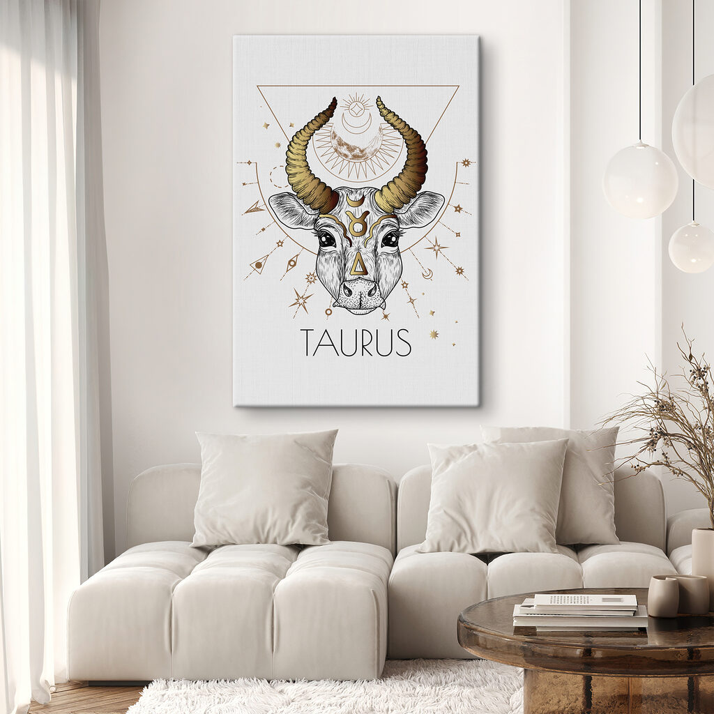 A drawing of a bull with horns A drawing of a bull with horns