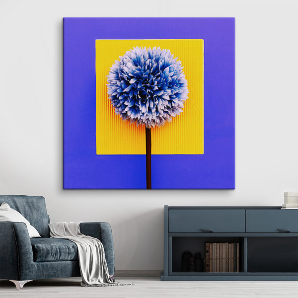 Una flor azul y amarilla Cuadros Una flor azul y amarilla