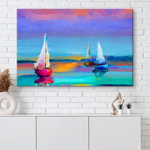 Cuadros Cuadros Un cuadro de barcos en el agua (SKU: s37485)