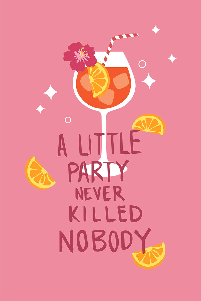 A drink with orange slices and straw