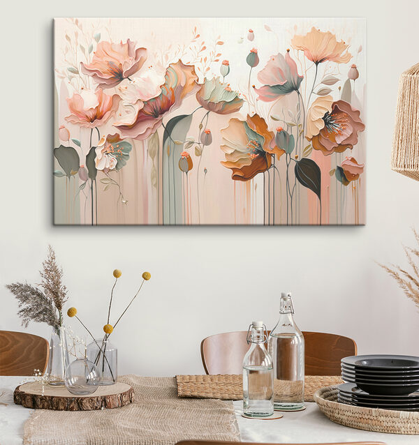 Cuadros Cuadros Un cuadro de flores en una pared (SKU: s37538)