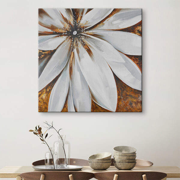 A painting of a flower