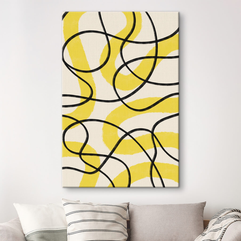 A yellow and black lines A yellow and black lines