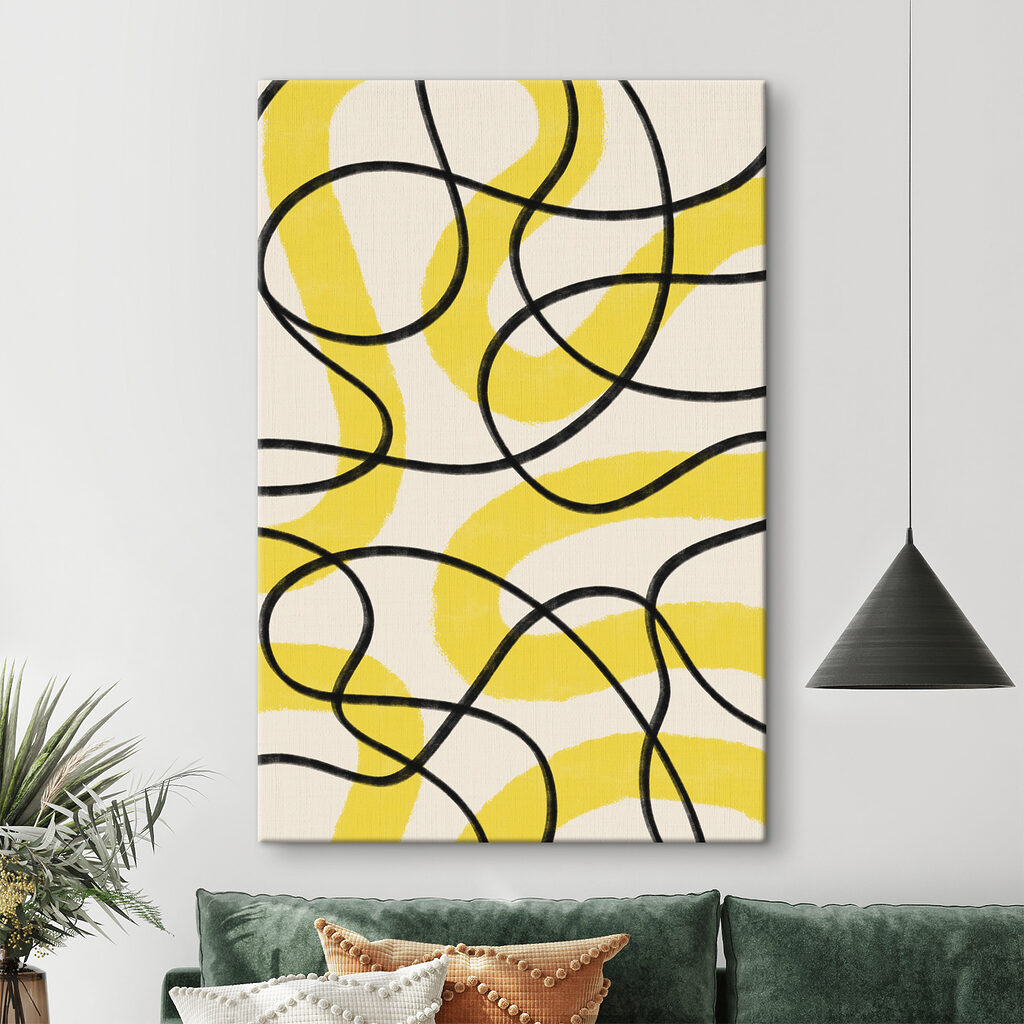A yellow and black lines A yellow and black lines