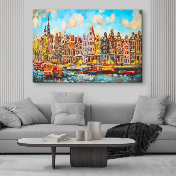 Cuadros Una acuarela de una ciudad (SKU: s37555) Cuadros Cuadros Una acuarela de una ciudad (SKU: s37555)
