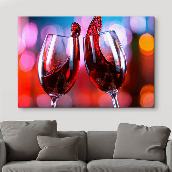 Cuadros Un par de copas de vino en las que se está sirviendo un líquido rojo (SKU: s37038) Cuadros Cuadros Un par de copas de vino en las que se está sirviendo un líquido rojo (SKU: s37038)