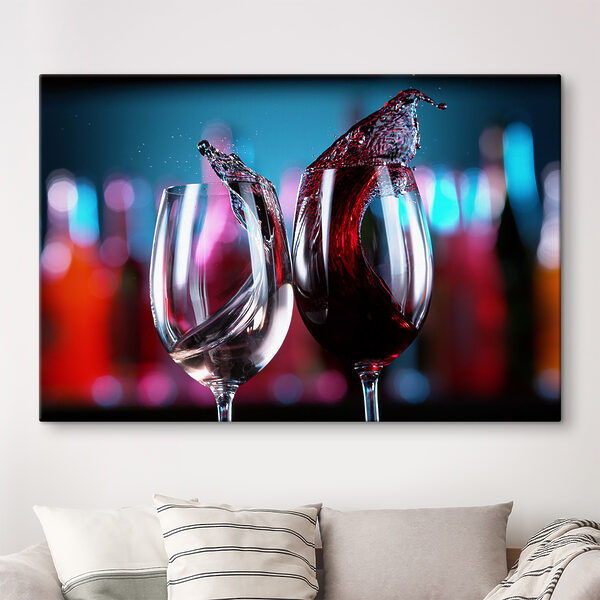 A close up of wine glasses