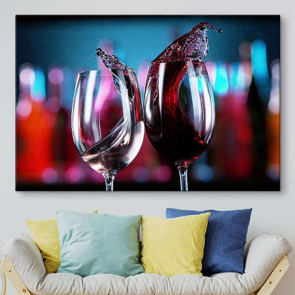 A close up of wine glasses