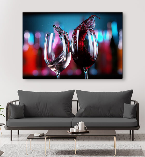 A close up of wine glasses
