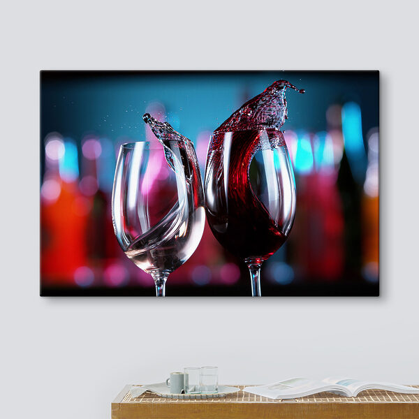 A close up of wine glasses