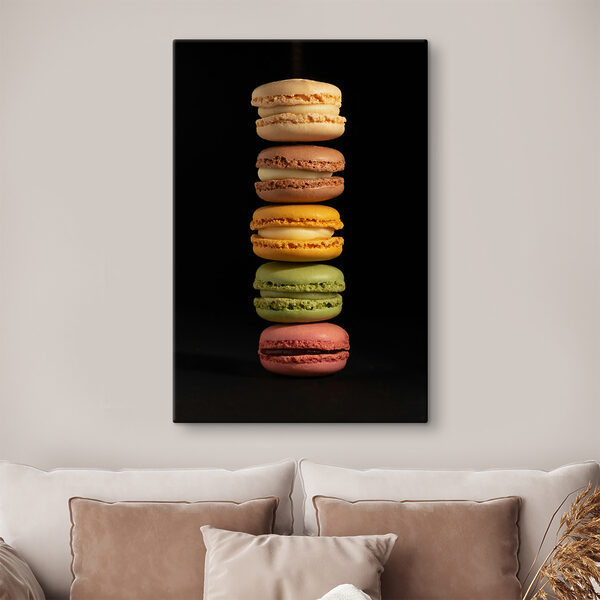 Cuadros Una pila de macarrones de colores
