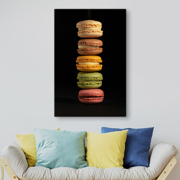A stack of colorful macaroons