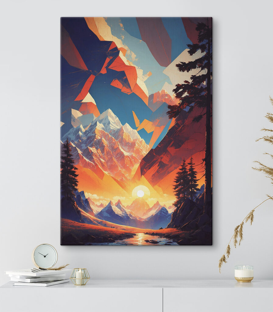 A mountain landscape with trees and mountains A mountain landscape with trees and mountains