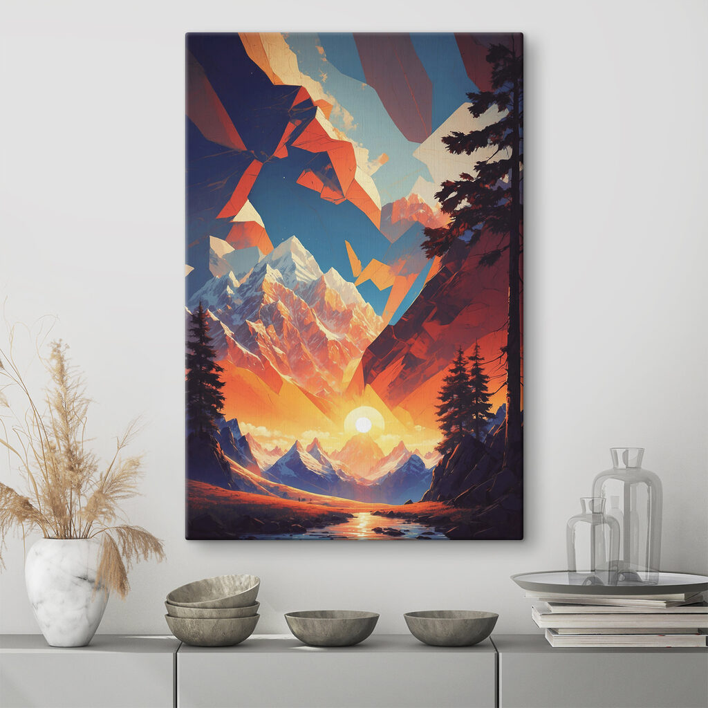 A mountain landscape with trees and mountains A mountain landscape with trees and mountains