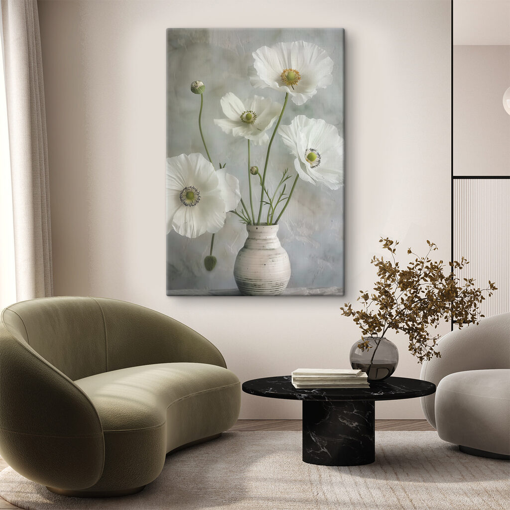 A white flowers in a vase