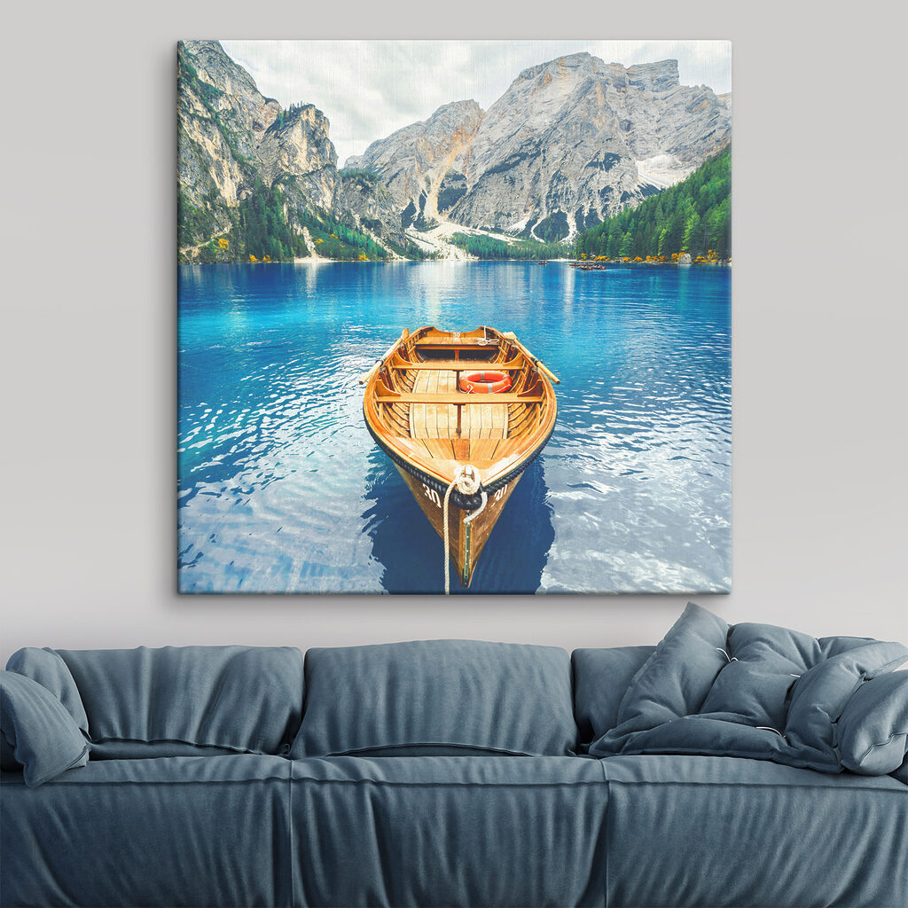 A boat on a lake A boat on a lake