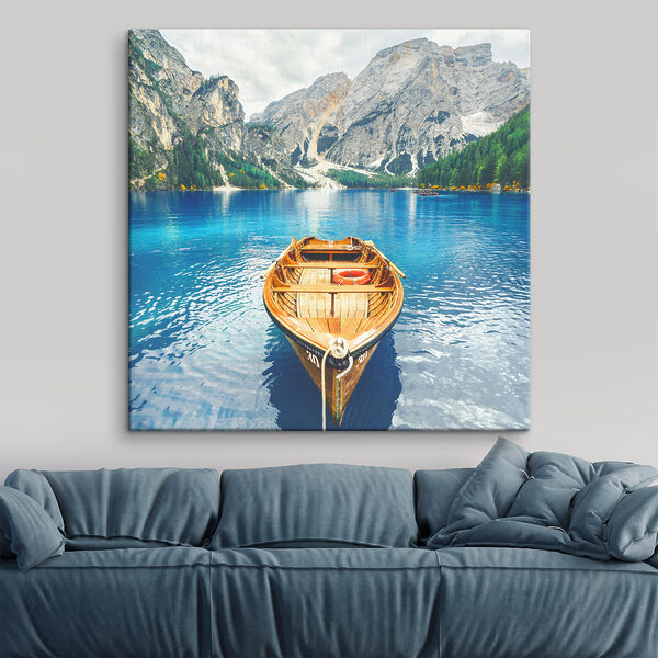 A boat on a lake A boat on a lake
