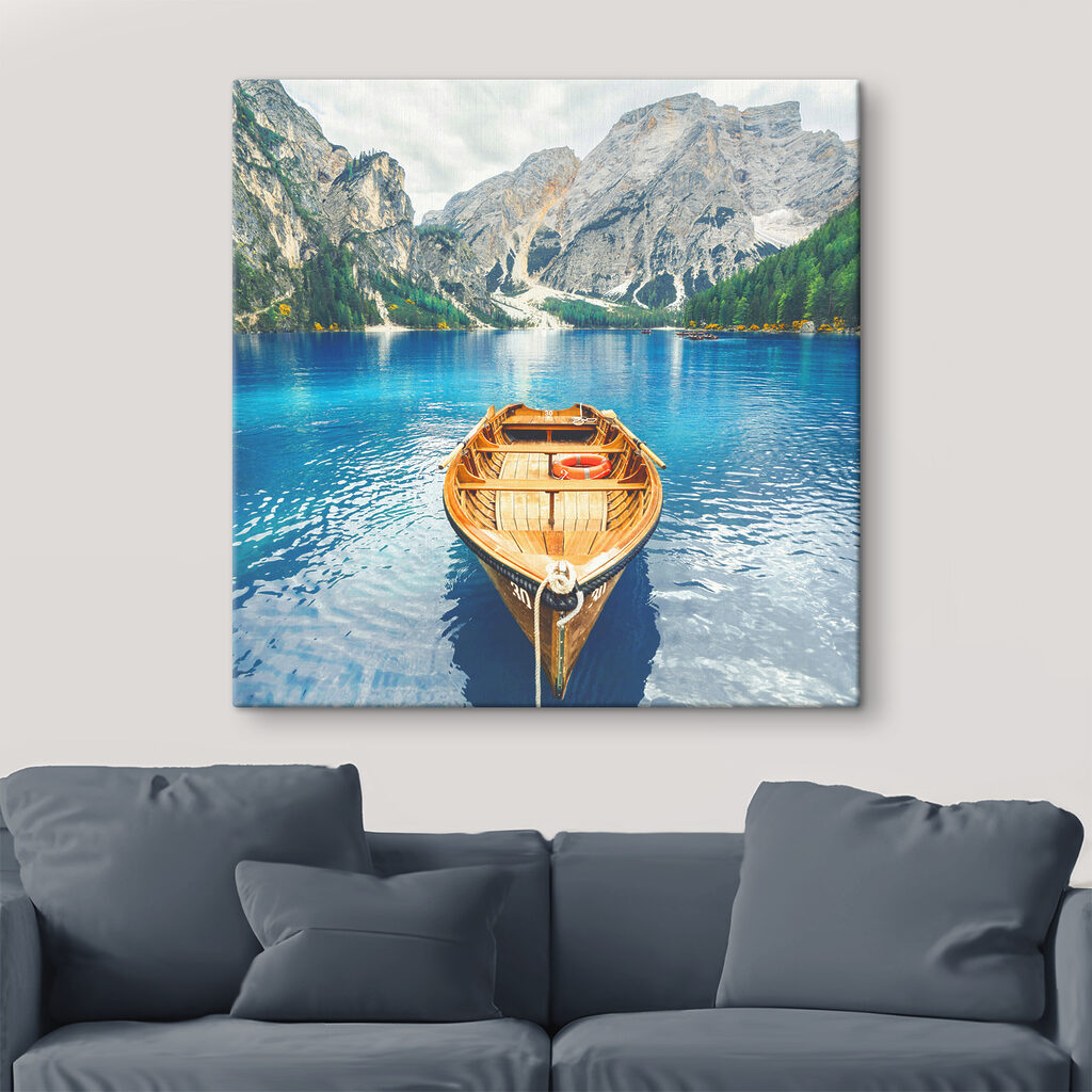 A boat on a lake A boat on a lake