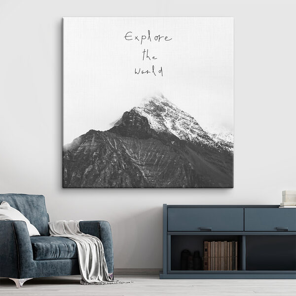 Cuadros Una montaña con nieve en la cima (SKU: s37634) Cuadros Cuadros Una montaña con nieve en la cima (SKU: s37634)