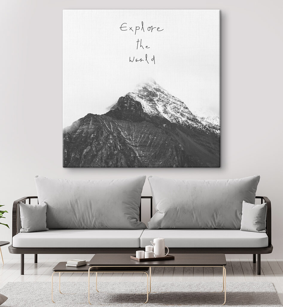 A mountain with snow on top