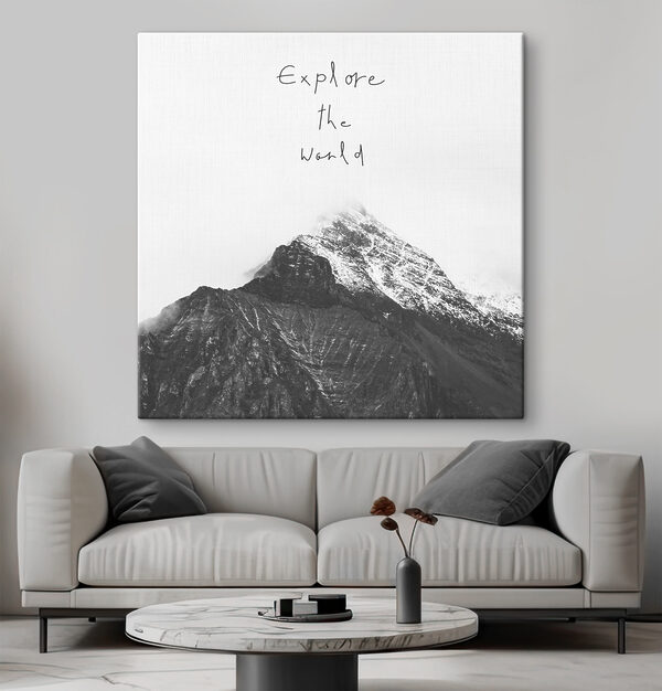 A mountain with snow on top
