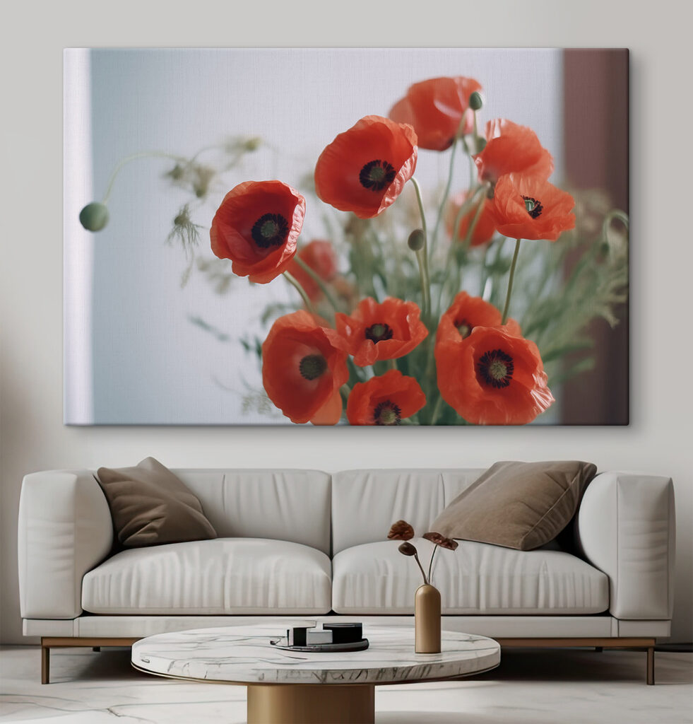 A bouquet of red flowers