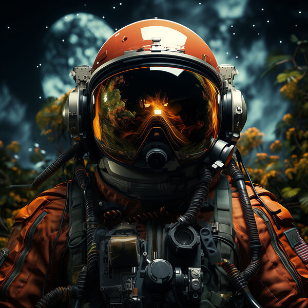 A person in an astronaut suit