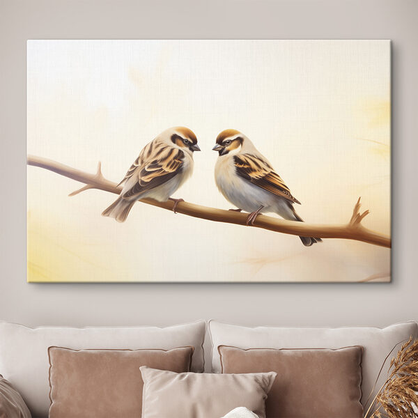 Two birds on a branch Two birds on a branch