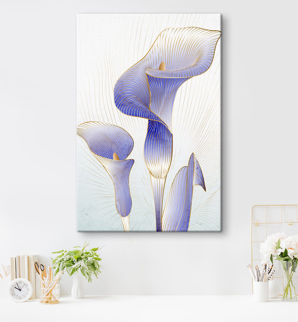 Elegant Blue Calla Lilies Dance