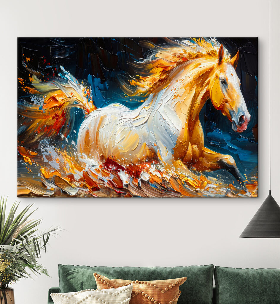 A painting of a horse A painting of a horse