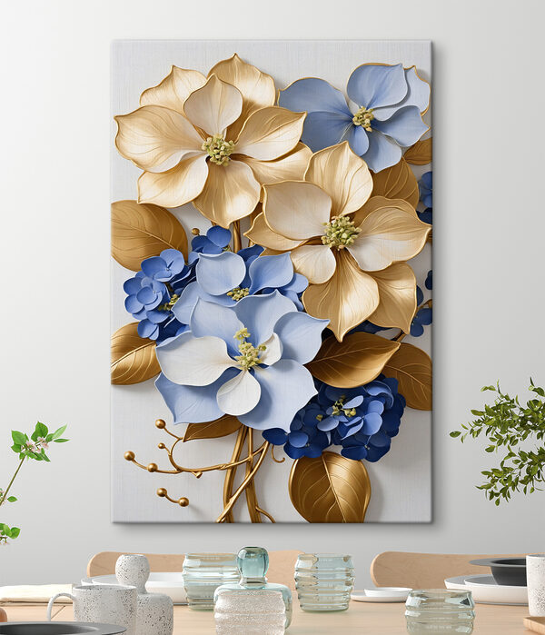 Cuadros Un ramo de flores azules y blancas (SKU: s37776) Cuadros Cuadros Un ramo de flores azules y blancas (SKU: s37776)