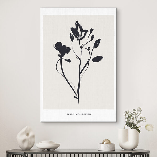 Cuadros Un dibujo en blanco y negro de flores (SKU: s37399) Cuadros Cuadros Un dibujo en blanco y negro de flores (SKU: s37399)