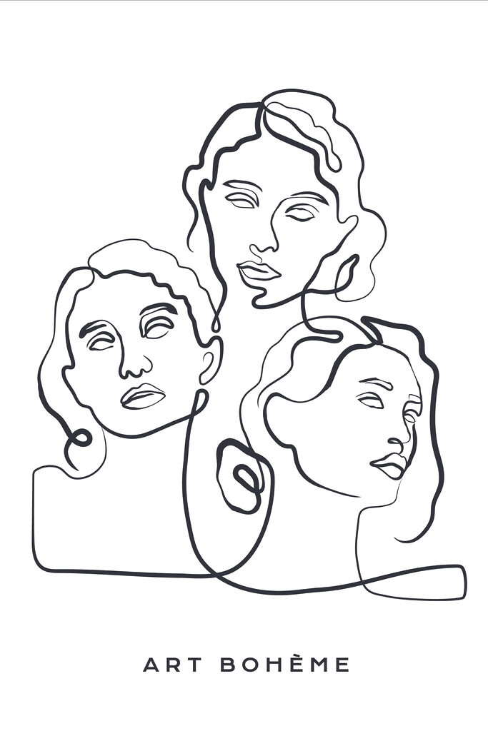 A group of women's faces