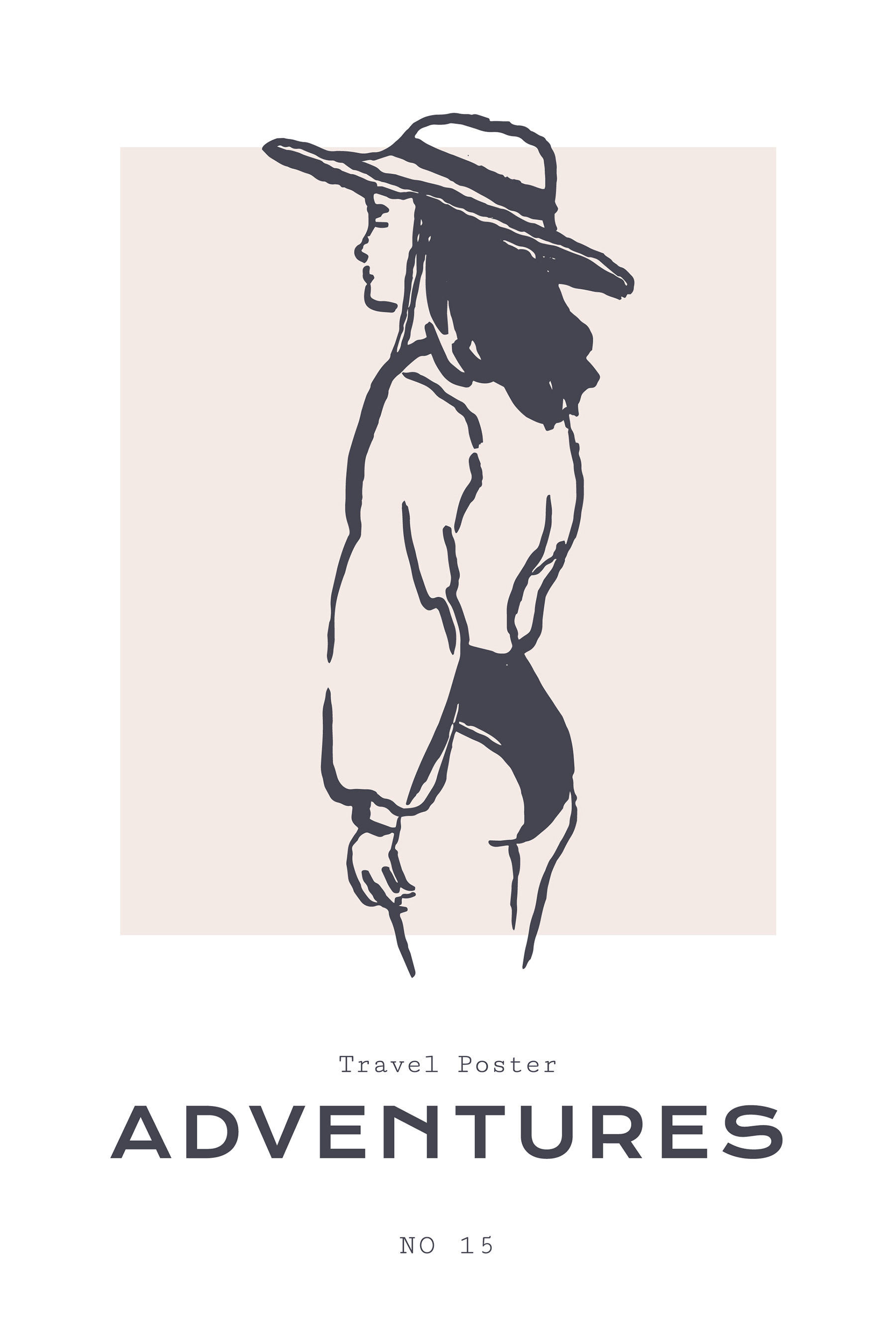 A woman in a bathing suit