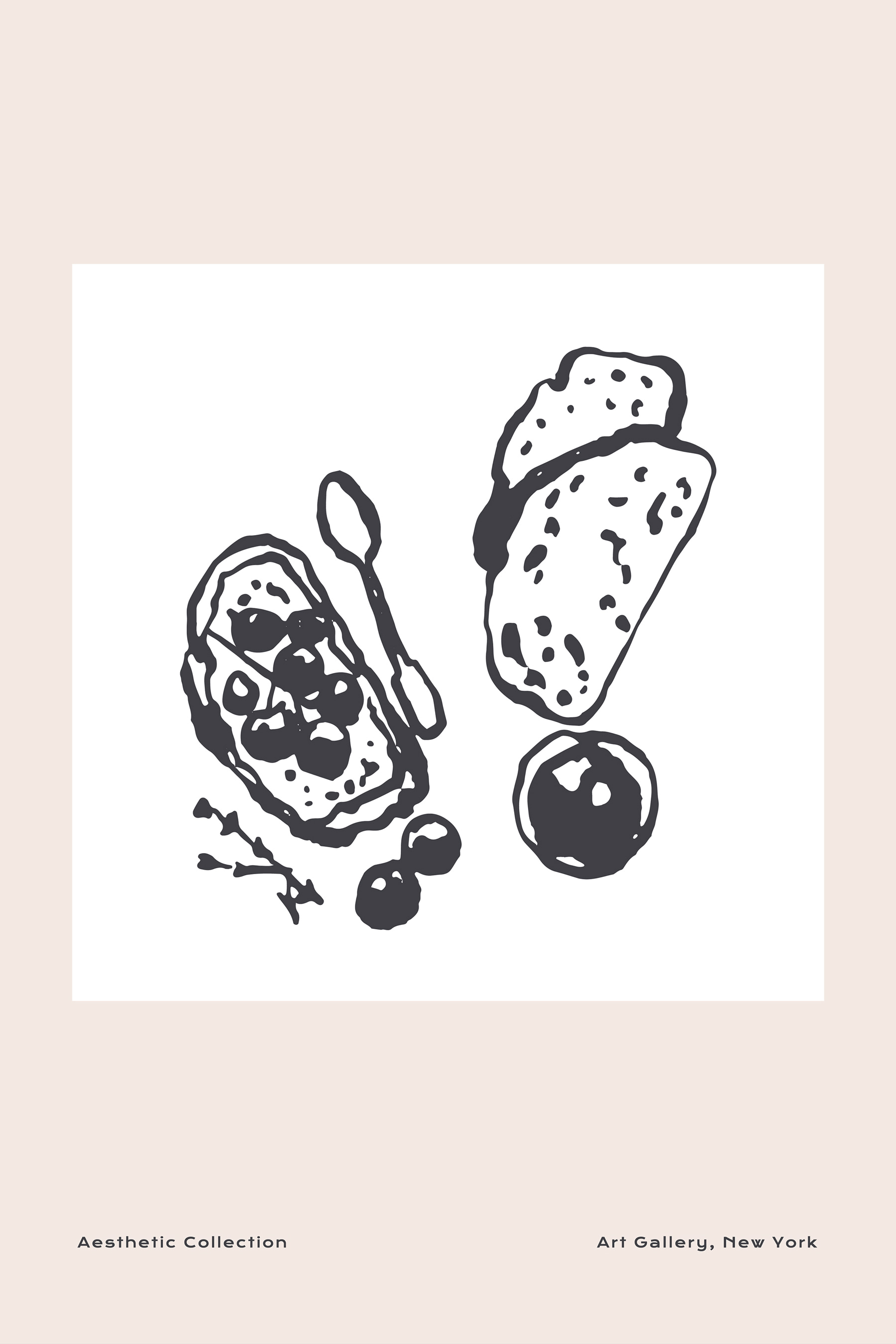 A drawing of food and a spoon