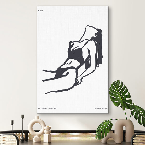 Cuadros Cuadros Un dibujo de una mujer con un vestido (SKU: s37419)
