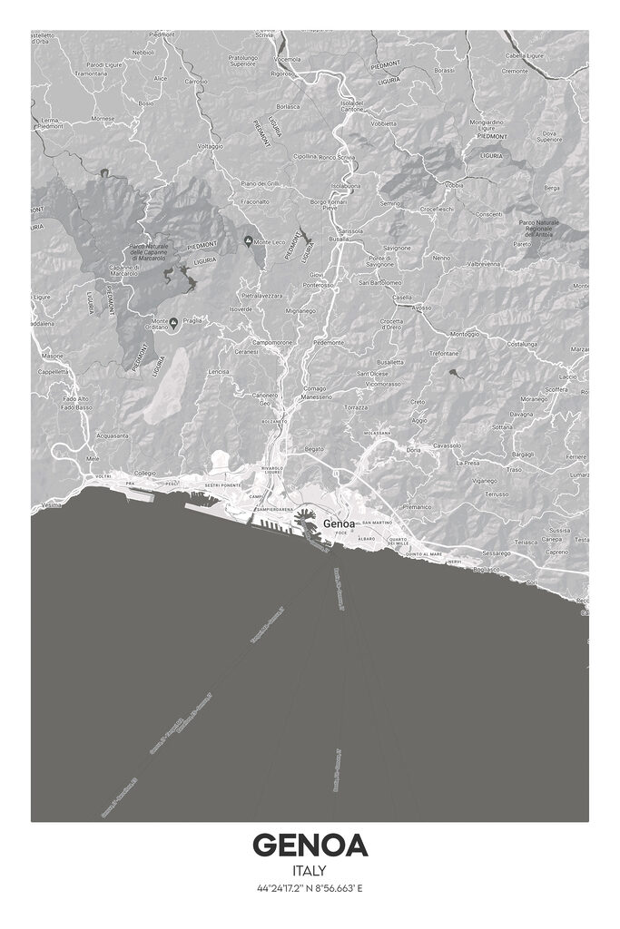 A map of the coast A map of the coast