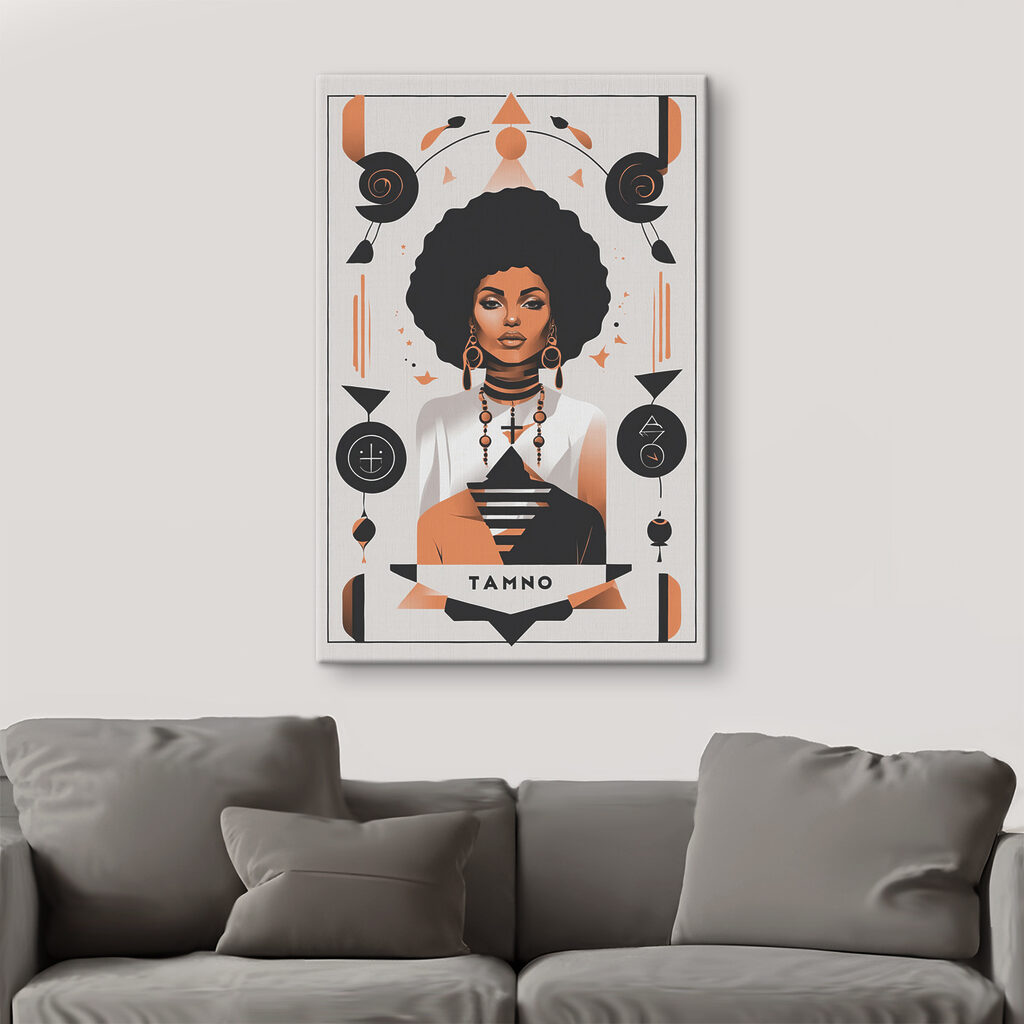 A woman with big afro wearing a white shirt and earrings