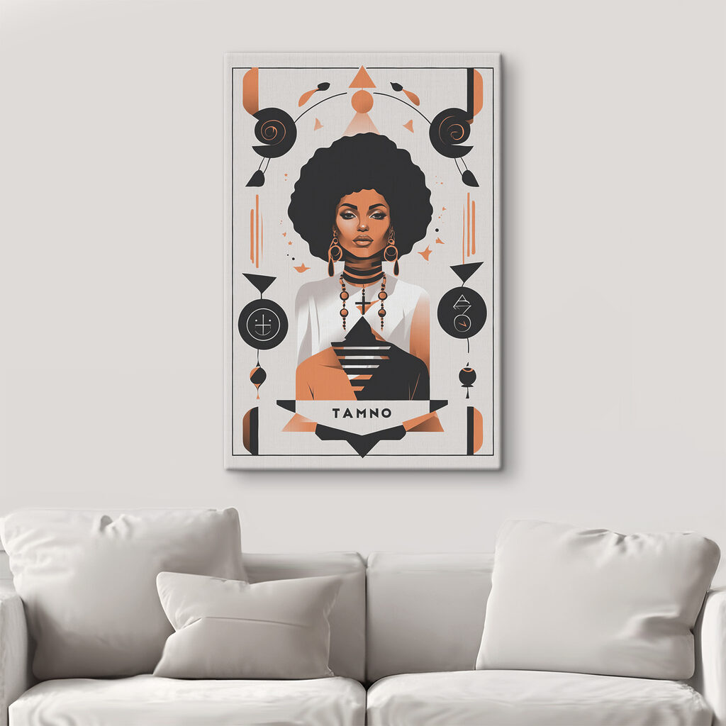 A woman with big afro wearing a white shirt and earrings