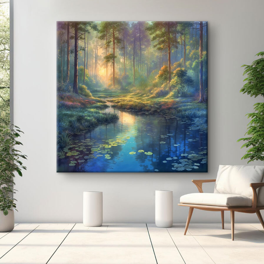 A river in a forest A river in a forest