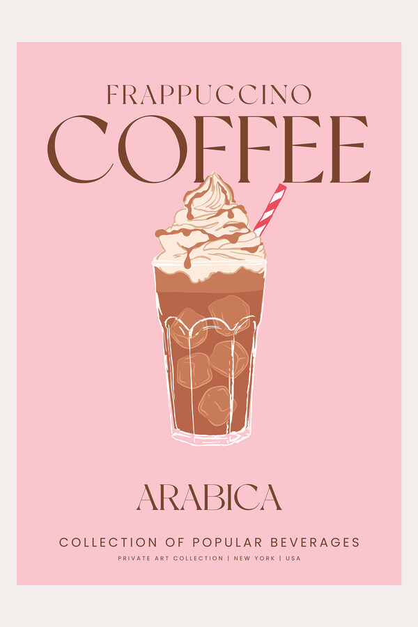A poster of a drink A poster of a drink
