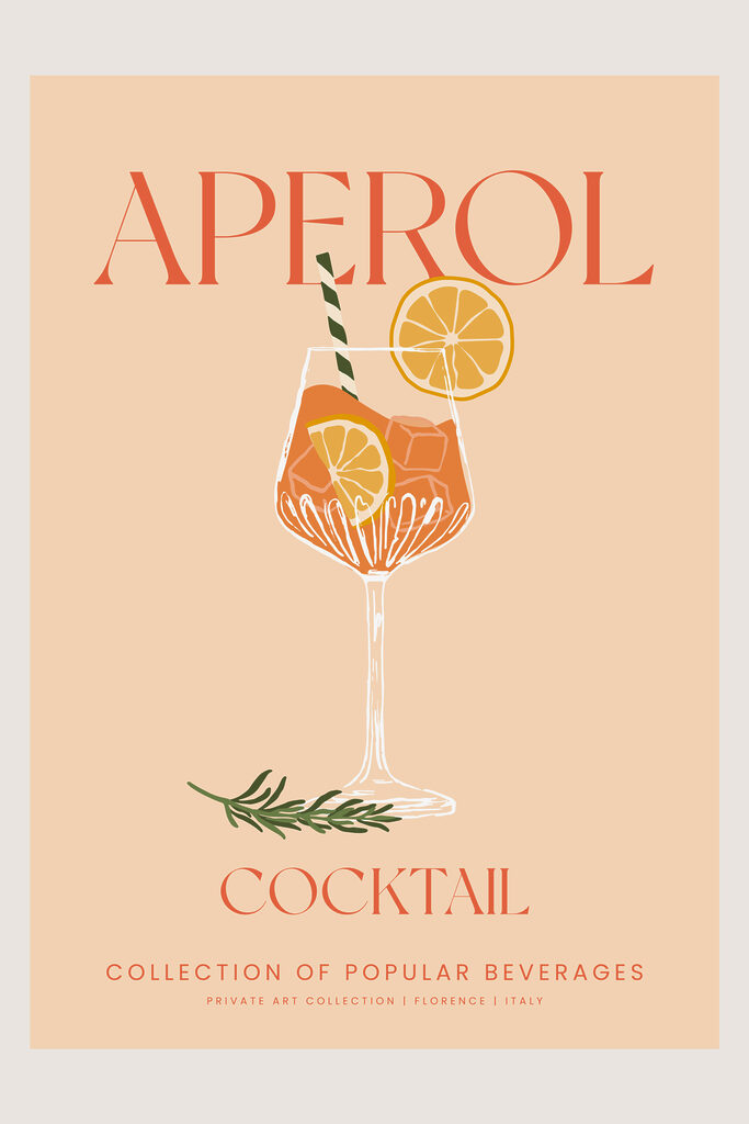 A poster of a drink A poster of a drink