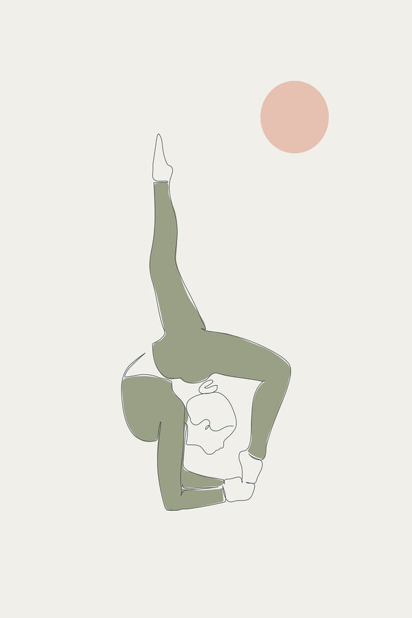 A woman doing a yoga pose
