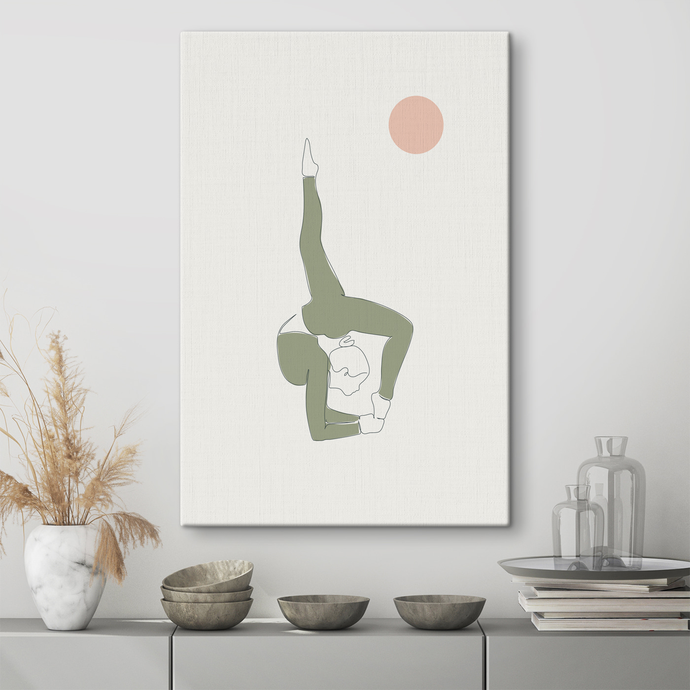 A woman doing a yoga pose