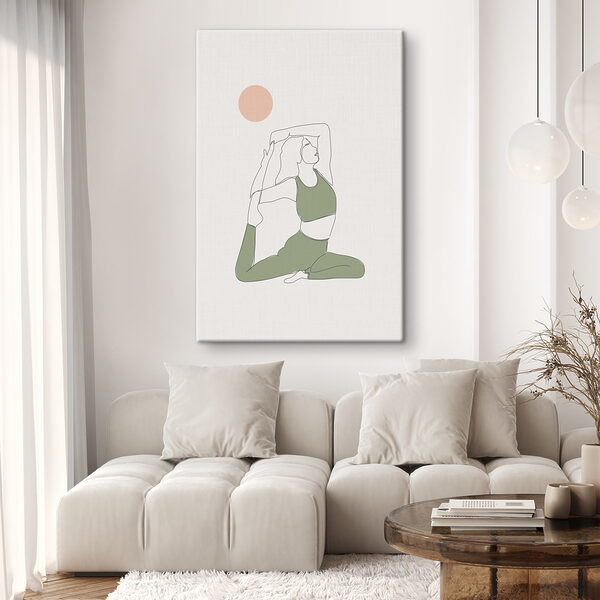 Cuadros Una mujer con ropa de yoga verde (SKU: s37988) Cuadros Cuadros Una mujer con ropa de yoga verde (SKU: s37988)