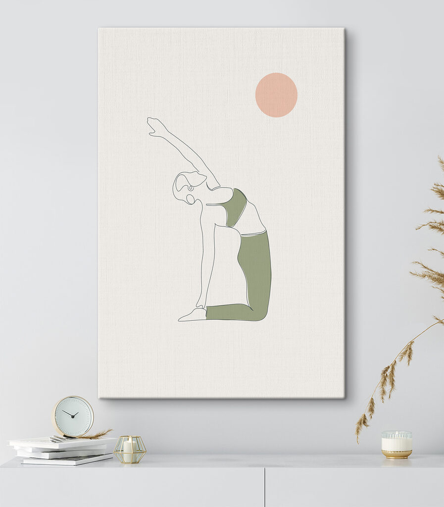A woman stretching her arms
